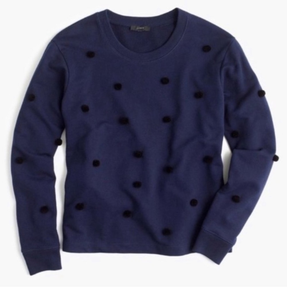 J. Crew Pom Pom Pullover Sweatshirt